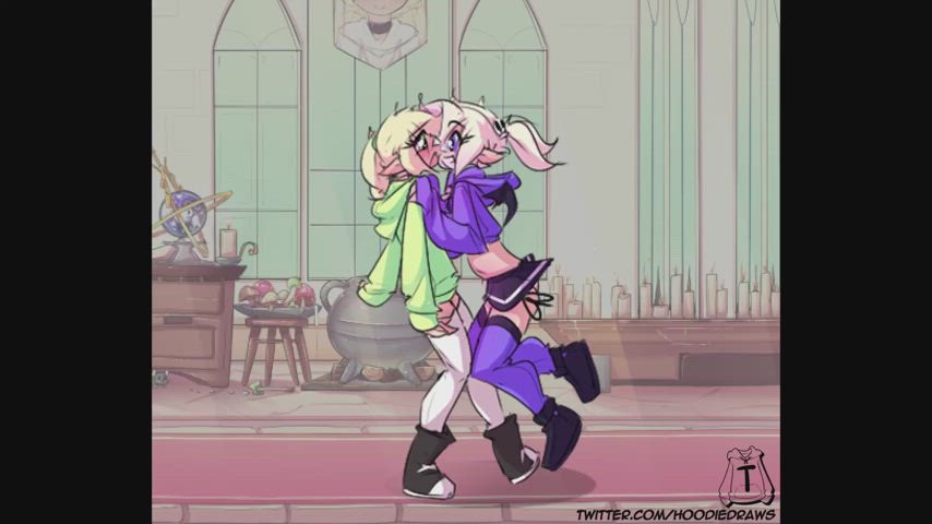 animation cumshot ejaculation elf french kissing frotting gay kiss kissing yaoi gif