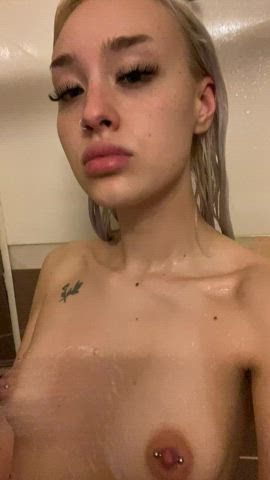 cute shower teen gif
