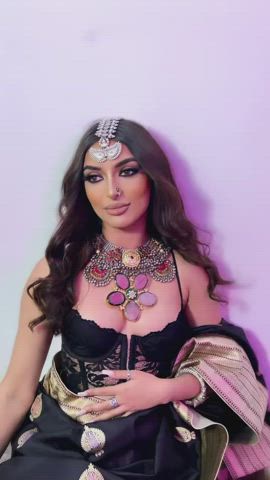 NRI Desi Australian Beauty in Ethnic Dress
