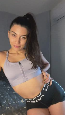 ass clapping ass spread asshole clothed dirty talk joi jerk off long hair sport gif