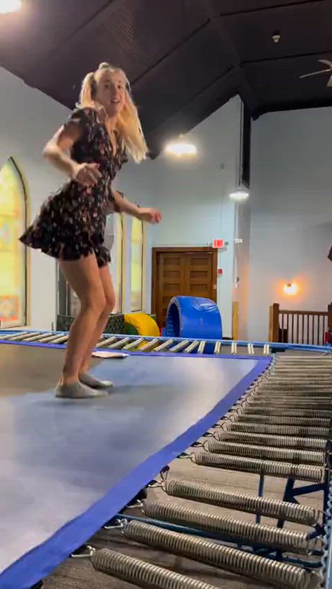 Trampoline jump gone wrong