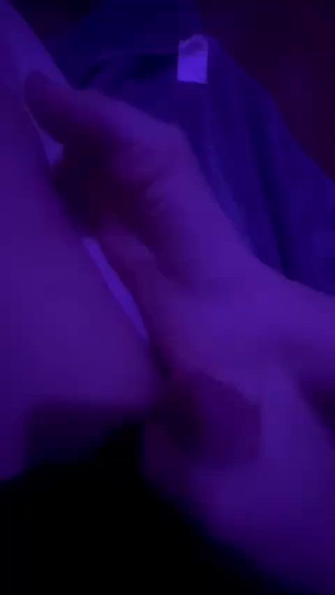 Taking off my Thigh highs after a long day to cum on my own feet in a skirt!!! >w<