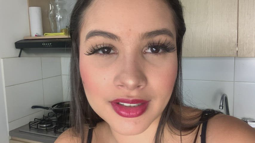 cute extra small facial latina manyvids mistress petite swallowing tiny tongue fetish