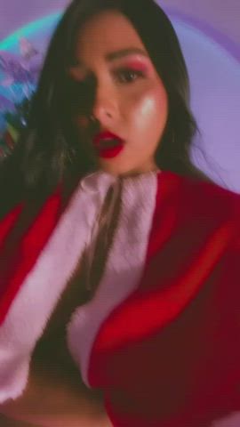 boobs camgirl christmas cute model streamate tanned gif