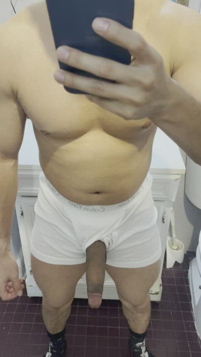 Big Dick Male Masturbation Underwear gif