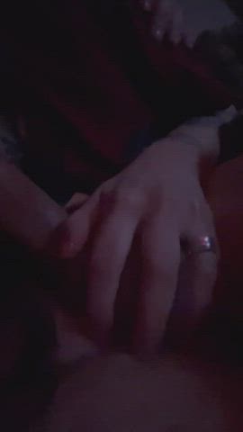 Casually watching myself blow my husband while watching his show.