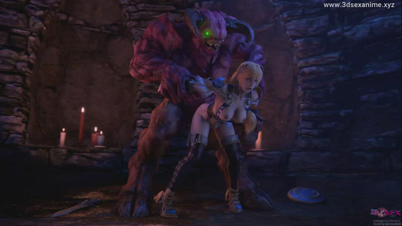 Sophitia enjoying Big Monsterman (Darsovin)