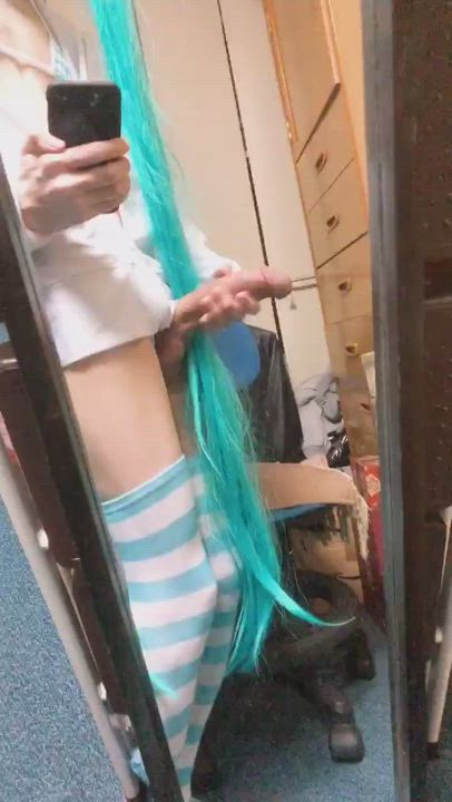 Big Dick Cosplay Femboy gif