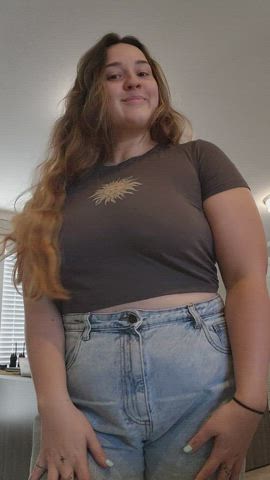 I love wearing tiny tops so I can pop my tits out whenever
