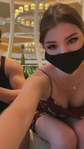Dancing Downblouse TikTok gif