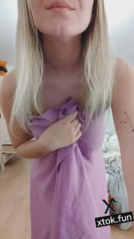 Big Tits Blonde Natural Tits Nude TikTok gif
