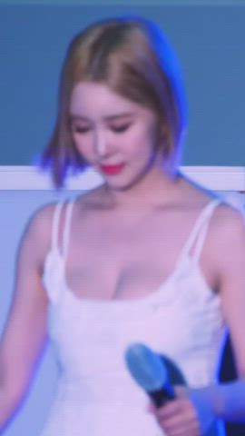 Celebrity Cleavage Korean gif