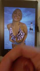 Amateur Blonde Cumshot Masturbating Tribute gif