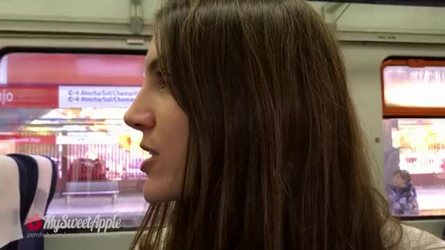 Amateur Couple Fucking on a Train with Facial - MySweetApple
