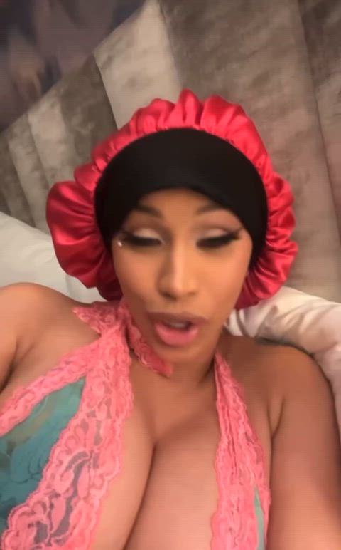 big tits cardi b celebrity cleavage celebs gif