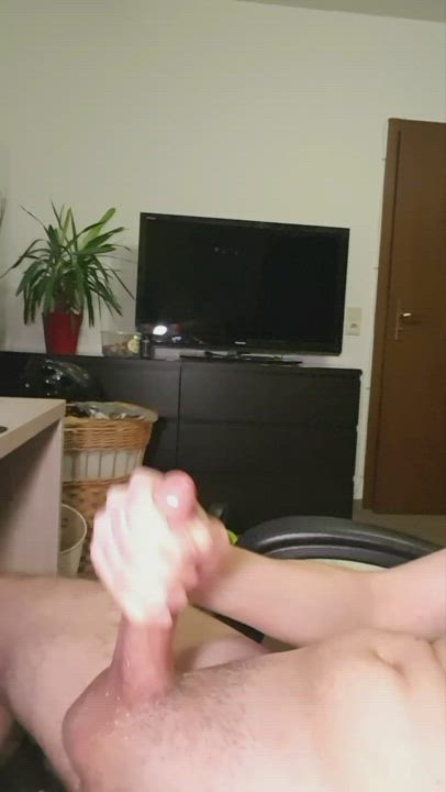 Big Dick Cumshot Jerk Off gif