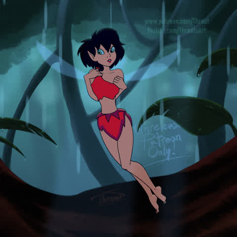 Brunette Cartoon Undressing gif