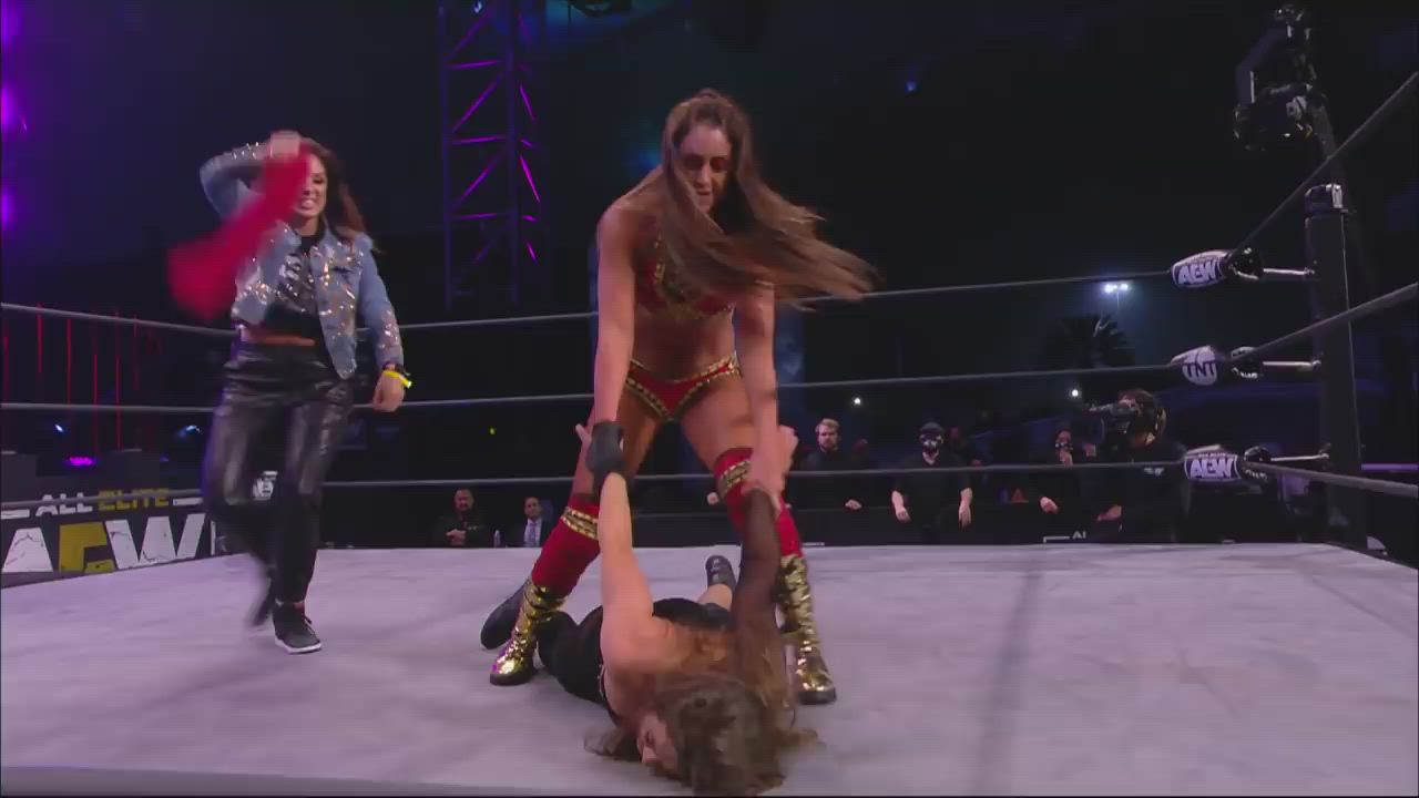 Britt Baker and Rebel knockout and humiliate Madi Wrenkowski post-match