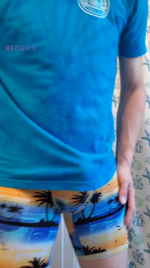 amateur beard bulge cock hairy chest male masturbation solo thick cock uncut underwear