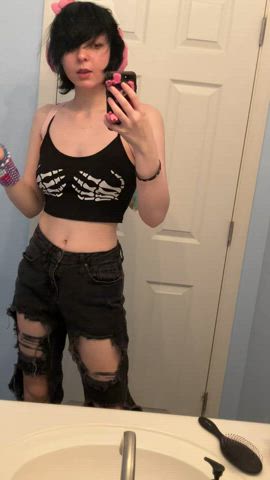 sfw femboy emo gif
