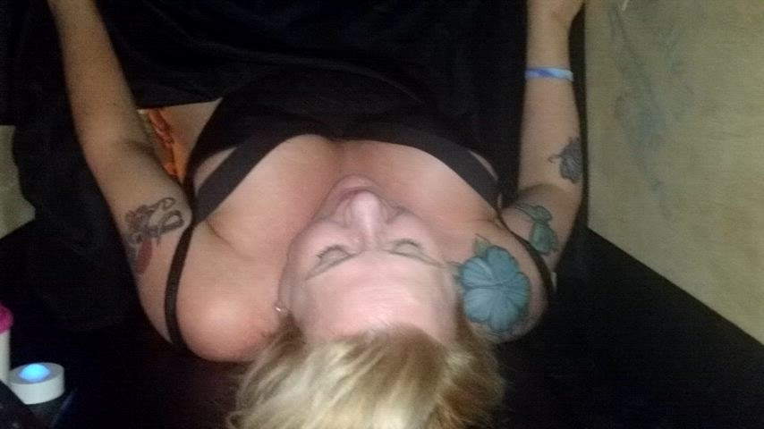 blonde bouncing tits group sex hotwife swingers gif