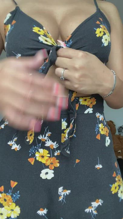 Bouncing Tits Teasing Titty Drop Topless gif