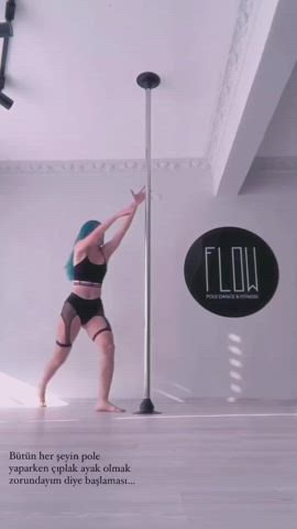 feet pole dance teen turkish gif