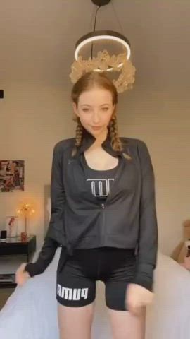 amateur dancing redhead tiktok gif