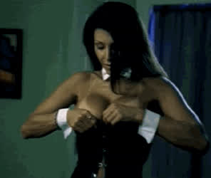 Babe Big Tits Celebrity Stripping Tanlines gif