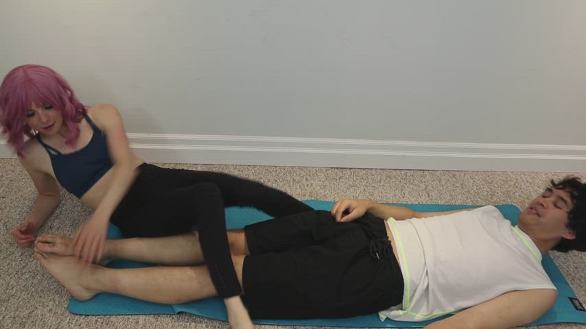 feet tickling toes gif