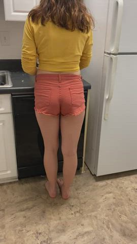 I know to pull down my shorts after the first spank. He’s trained me well