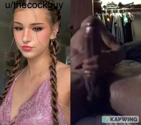 bbc babe babecock celebrity cumshot jerk off monster cock tiktok gif
