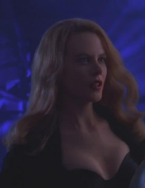 blonde celebrity cleavage lingerie nicole kidman robe tease gif