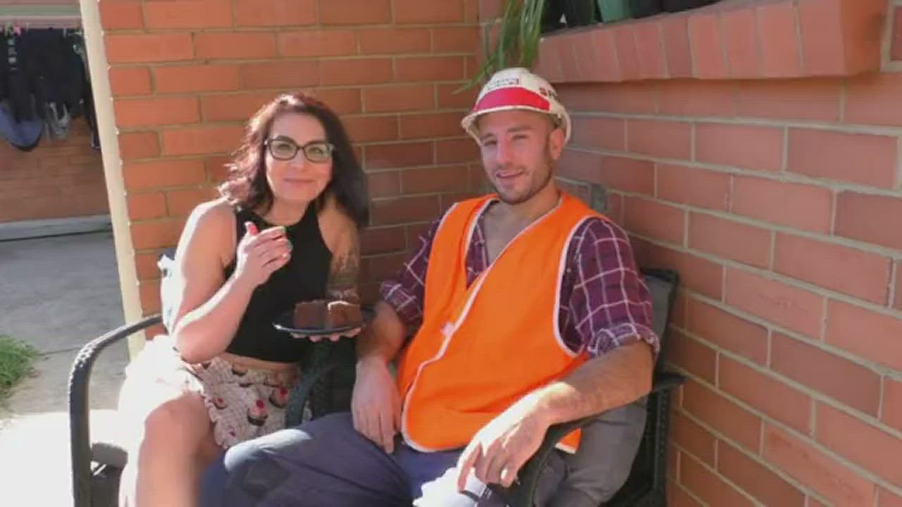 Milf fucks handyman as form of payment