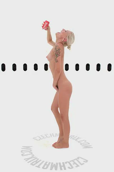 Blonde NSFW Tattoo gif
