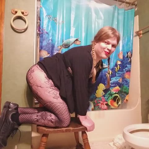 Spank my big girly ass before fucking it with your hard cock?