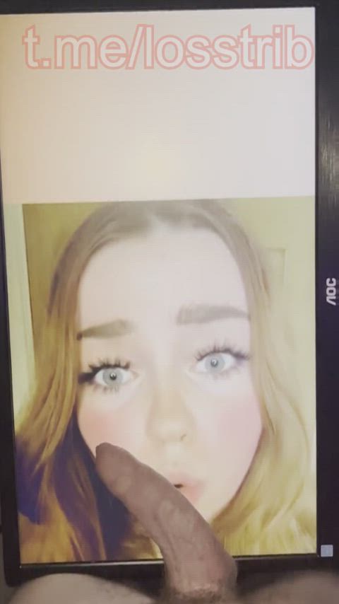 19 years old cosplay cum cumshot facial lips redhead teen tiktok tribute gif