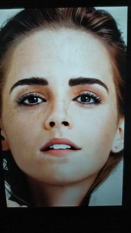 british brunette celebrity cum cumshot emma watson facial tribute gif