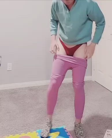 Cute Femboy Leggings Sissy gif