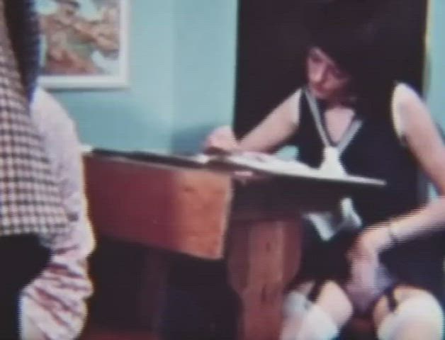 Blowjob Brunette Fingering Spanking Vintage gif