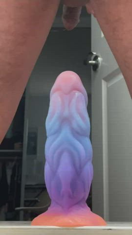 aninterestingguy taking a dildo with a girth of 8.65” down on the first try like