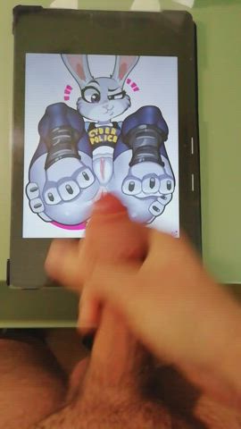 Judy Hopps Cum Tribute (artist: theironmountain)