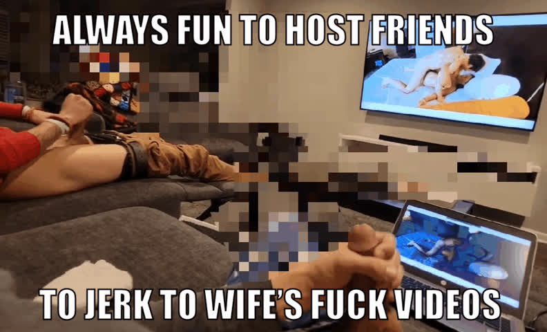 So much fun hosting a JO session to videos of wifey fucking my friends !
