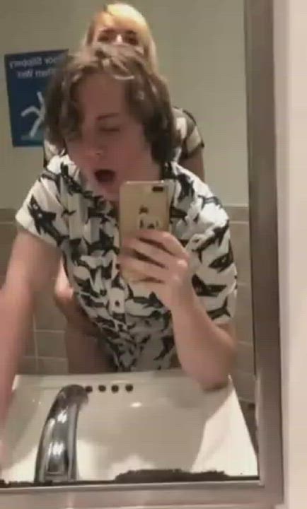 Self Shot Shemale Fucks BF in Bathroom