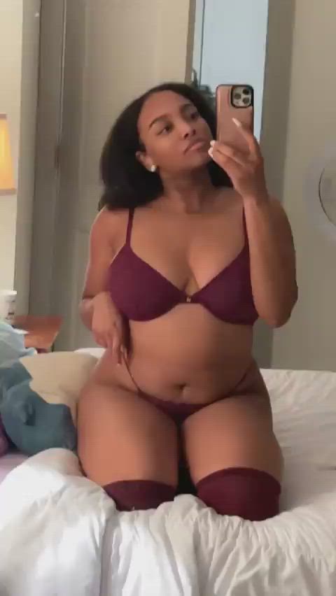 big tits ebony lingerie tits gif
