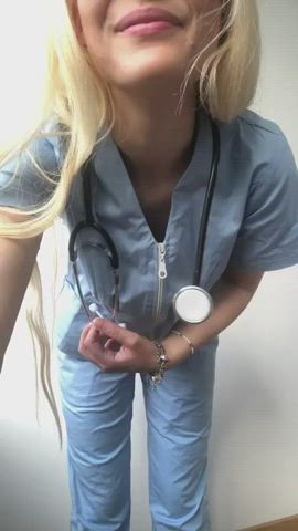 Sexy nurse stripping