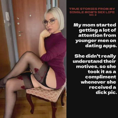 age gap caption college family glasses milf mature mom nylons son gif