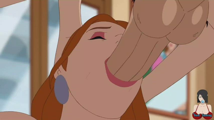 animation big dick big tits blowjob cartoon deepthroat hentai huge tits milf pussy