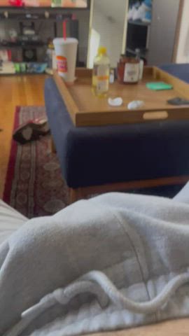 Got horny and started stroking. Now hear me try not to cum as I edge so hard