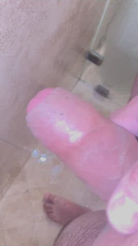 cum cumshot male masturbation moaning pulsating shower solo gif